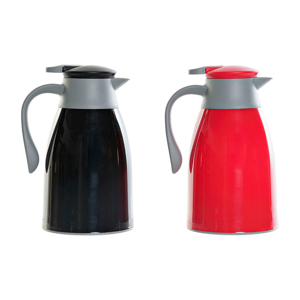 Thermoskanne DKD Home Decor 1 L Kristall PP (2 Stück)