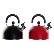 Teekanne DKD Home Decor Rot Schwarz Edelstahl (19 x 19 x 20,5 cm) (2 Stück)