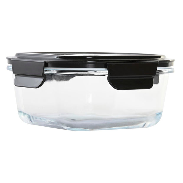 Lunchbox hermetisch DKD Home Decor karriert PP Borosilikatglas (800 ml) (2 Stück)