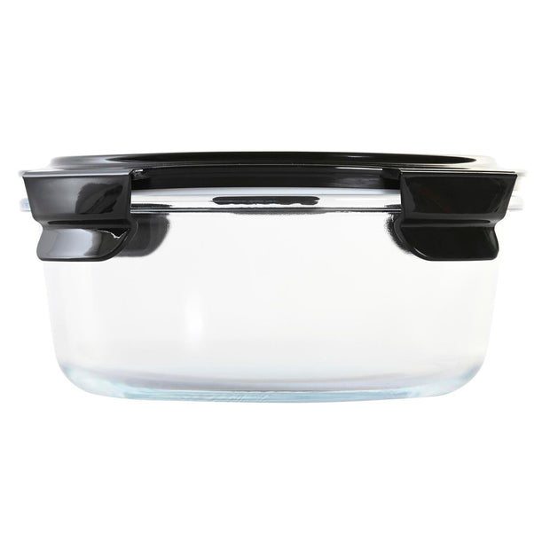 Lunchbox hermetisch DKD Home Decor rund PP Borosilikatglas (950 ml) (2 Stück)