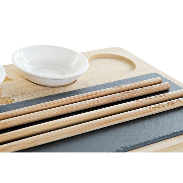 Sushi-Set DKD Home Decor Bambus Tafel (9 pcs) (28,5 x 18,5 x 2,6 cm)