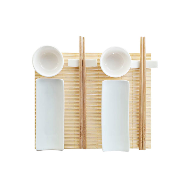 Sushi-Set DKD Home Decor Bambus Steingut (28,5 x 19,5 x 3,3 cm)
