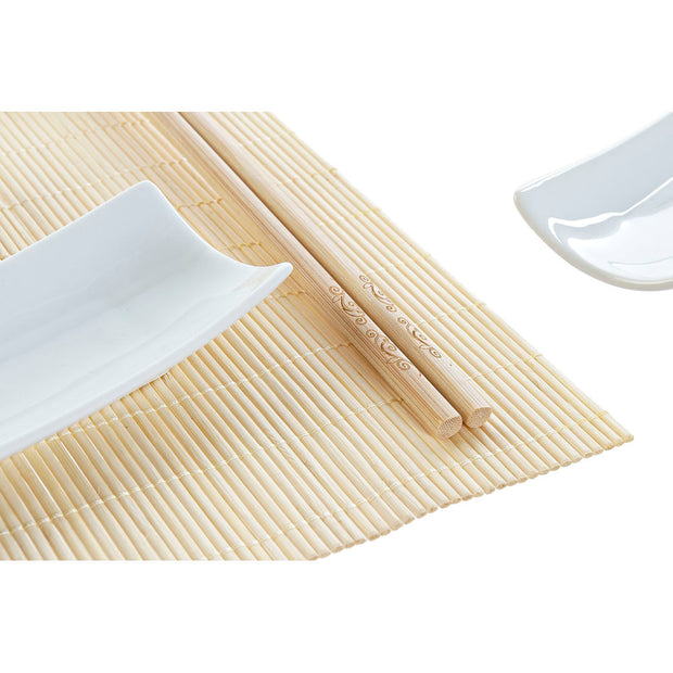 Sushi-Set DKD Home Decor Bambus Steingut (28,5 x 19,5 x 3,3 cm)