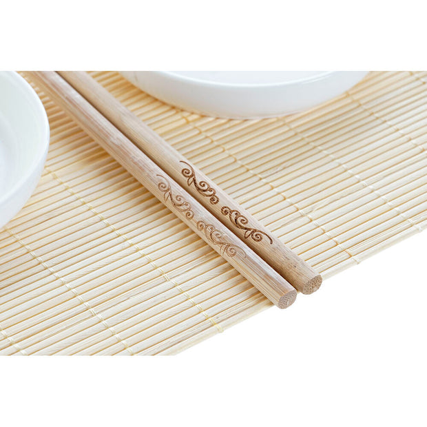 Sushi-Set DKD Home Decor Bambus Steingut (7 pcs) (28,8 x 19,8 x 3 cm)