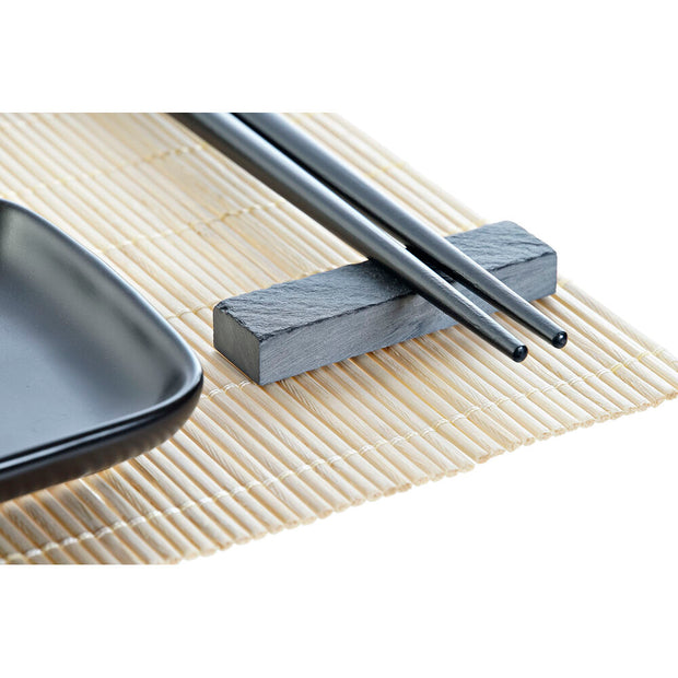 Sushi-Set DKD Home Decor Bambus Steingut (7 pcs) (27,8 x 17,8 x 3 cm)