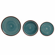 Geschirr DKD Home Decor Steingut (26,5 x 26,5 x 3 cm) (21 x 21 x 5,5 cm) (26.5 x 26.5 x 3 cm) (19 x 19 x 3 cm) (18 pcs)