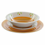 Geschirr DKD Home Decor Steingut (21 x 21 x 5,5 cm) (26.5 x 26.5 x 3 cm) (19 x 19 x 3 cm) (18 pcs)