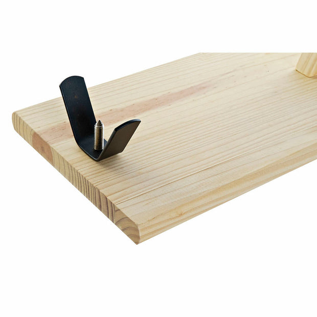 Schinkenhalter aus Holz DKD Home Decor Edelstahl Eisen Kiefer (36 x 3 x 1 cm) (38 x 18.5 x 34 cm) (2 pcs)