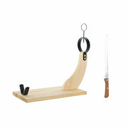 Schinkenhalter aus Holz DKD Home Decor Edelstahl Eisen Kiefer (36 x 3 x 1 cm) (38 x 18.5 x 34 cm) (2 pcs)
