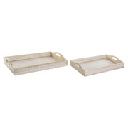 Tablettset DKD Home Decor Zweig Mango-Holz 2 Stücke (43 x 27,5 x 7,5 cm)