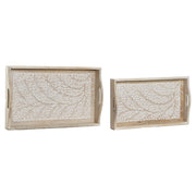 Tablettset DKD Home Decor Zweig Mango-Holz 2 Stücke (43 x 27,5 x 7,5 cm)