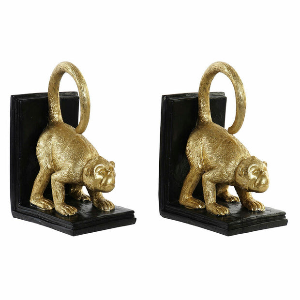 Bookend DKD Home Decor Resin Monkey (13.5 x 10 x 19 cm) (2 pcs)