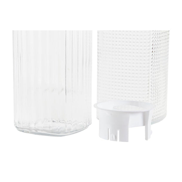 Transparenter Glaskrug DKD Home Decor Grundlegend (7,6 x 12 x 24 cm) (2 Stück)
