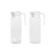 Transparenter Glaskrug DKD Home Decor Grundlegend (7,6 x 12 x 24 cm) (2 Stück)