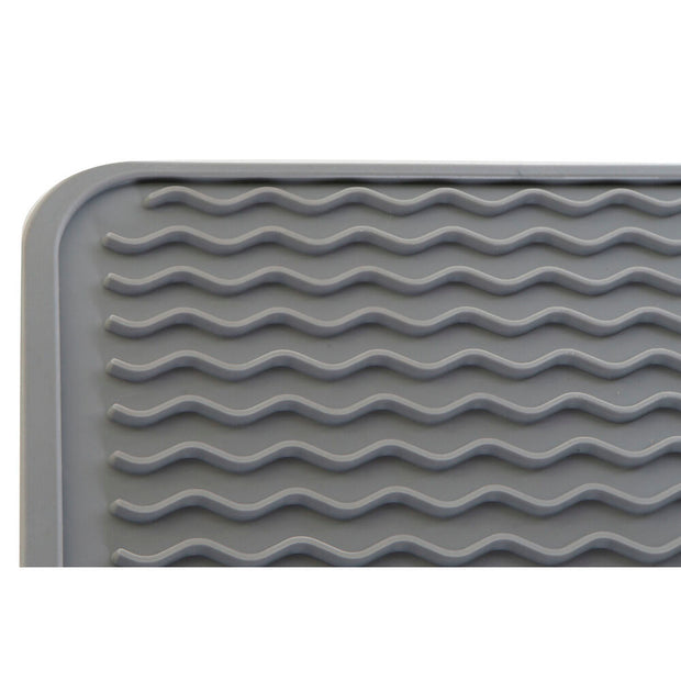 Abtropfsieb für die Spüle DKD Home Decor Grau Silikon (40 x 30,5 x 0,5 cm)