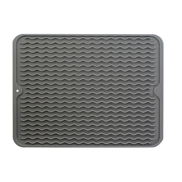 Abtropfsieb für die Spüle DKD Home Decor Grau Silikon (40 x 30,5 x 0,5 cm)