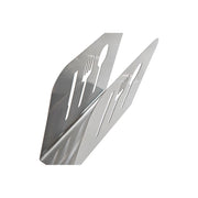 Serviettenring DKD Home Decor Essbestecke Silberfarben Edelstahl (15 x 4 x 12,5 cm)