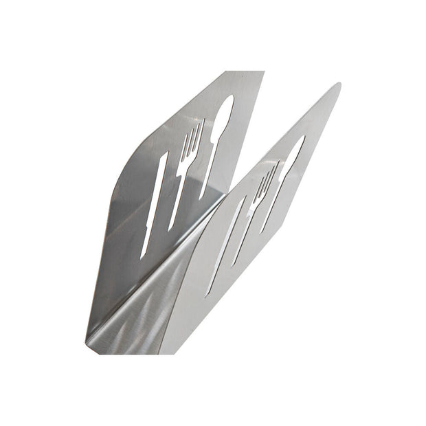 Serviettenring DKD Home Decor Essbestecke Silberfarben Edelstahl (15 x 4 x 12,5 cm)