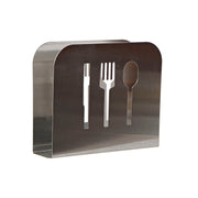 Serviettenring DKD Home Decor Essbestecke Silberfarben Edelstahl (15 x 4 x 12,5 cm)