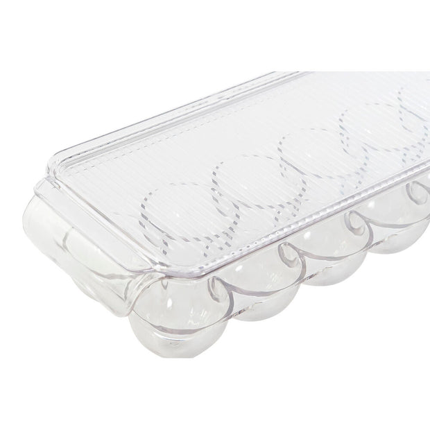 Eierbehälter DKD Home Decor Kühlschrank Durchsichtig Acryl (36,5 x 11 x 7,5 cm)
