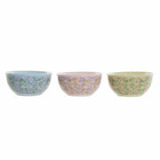 Schale DKD Home Decor Blomster Dolomite (3 pcs) (14 x 14 x 7 cm)