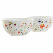 Schale DKD Home Decor Bloom Dolomite (2 pcs) (14 x 14 x 7 cm)