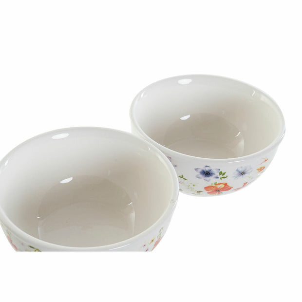 Schale DKD Home Decor Bloom Dolomite (2 pcs) (14 x 14 x 7 cm)