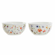 Schale DKD Home Decor Bloom Dolomite (2 pcs) (14 x 14 x 7 cm)
