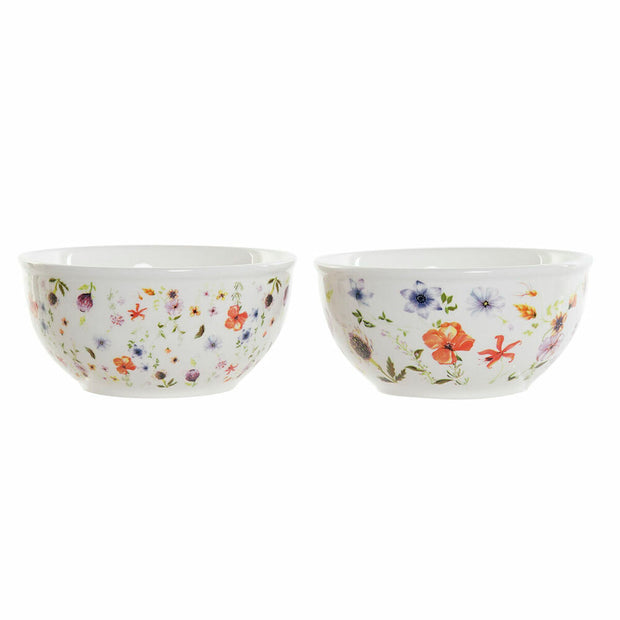 Schale DKD Home Decor Bloom Dolomite (2 pcs) (14 x 14 x 7 cm)