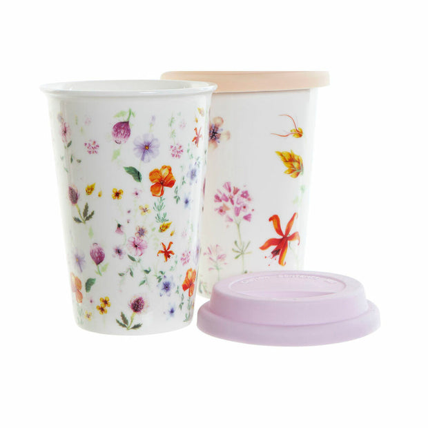 Henkelbecher DKD Home Decor Silikon Porzellan (400 ml) (2 pcs)