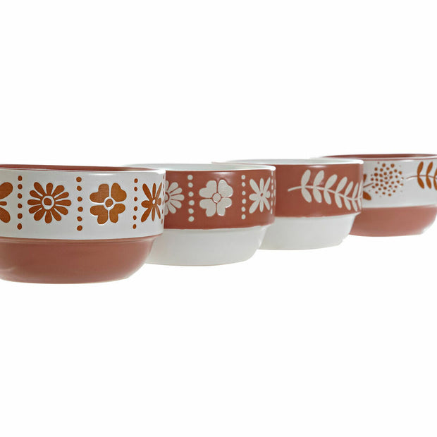 Schale DKD Home Decor Steingut (12 x 12 x 6.5 cm) (4 pcs) (460 ml)