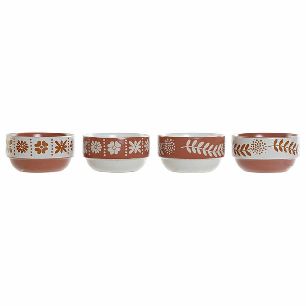 Schale DKD Home Decor Steingut (12 x 12 x 6.5 cm) (4 pcs) (460 ml)