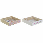 Serviettenring DKD Home Decor Bloom Metall Holz MDF (2 pcs)