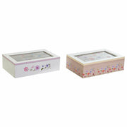 Teebox DKD Home Decor Kristall Holz MDF (23 x 15 x 7 cm) (2 pcs)