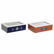 Teebox DKD Home Decor Kristall Holz MDF Kachel (23 x 15 x 7 cm) (2 pcs)