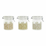 Gefäß DKD Home Decor Kristall Blau Rosa grün Eisen Blomster (10 x 13 x 14 cm) (720 ml) (3 Stück)
