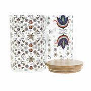 Gefäß DKD Home Decor natürlich Blau Kachel (2 Stück) (10 x 10 x 22 cm) (1400 ml)