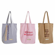 Shopping Bag DKD Home Decor Canvas Blue Pink Brown (43 x 15 x 66 cm) (3 pcs)