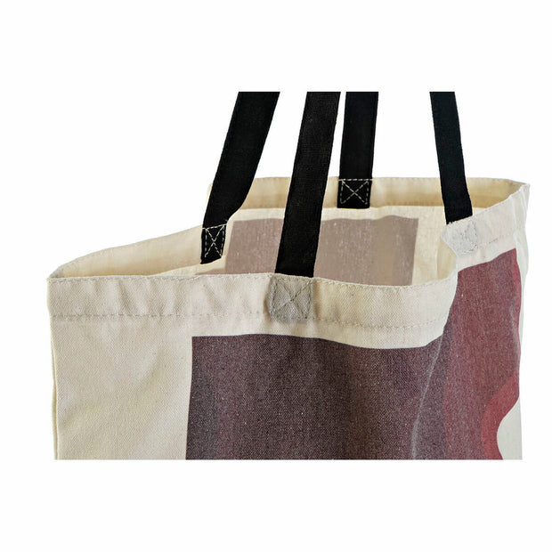 Shopping Bag DKD Home Decor Canvas Black White (42 x 15 x 66 cm) (4 pcs)