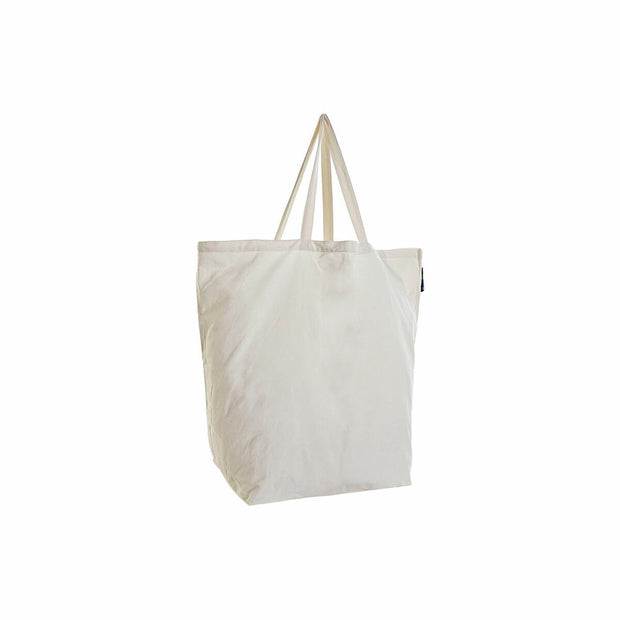 Shopping Bag DKD Home Decor Canvas Black Grey Pink White (67 x 30 x 55 cm) (4 pcs)