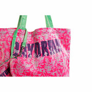 Folding Bag DKD Home Decor Brown Lilac Polyester Fuchsia (42 x 15 x 66 cm) (3 pcs)