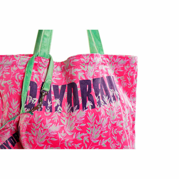 Folding Bag DKD Home Decor Brown Lilac Polyester Fuchsia (42 x 15 x 66 cm) (3 pcs)
