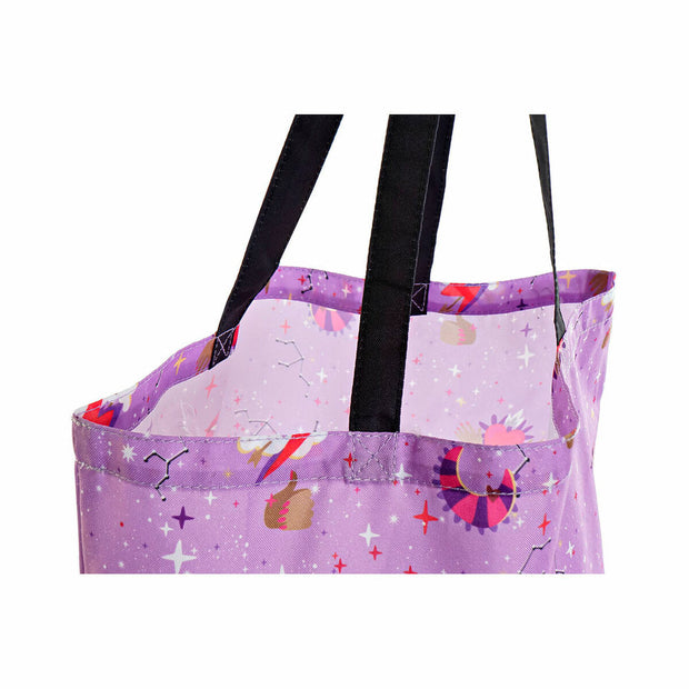 Shopping Bag DKD Home Decor Pink Lilac Polyester Nylon (43 x 15 x 66 cm) (2 pcs)