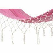 Hammock DKD Home Decor Pink Polyester Cotton Pinewood Fringe (255 x 80 x 28 cm)