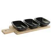 Satz für Appetithäppchen DKD Home Decor Bambus Steingut (28 x 10 x 1 cm) (4 pcs)