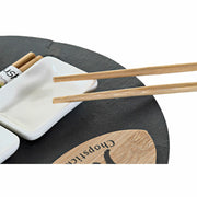 Sushi-Set DKD Home Decor aus Keramik Tafel Bambus (9 pcs)