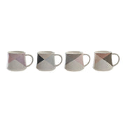Henkelbecher DKD Home Decor Bunt Steingut Moderne (370 ml) (4 Stück)