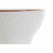 Schale DKD Home Decor Weiß Steingut (14.7 x 14.7 x 7.7 cm)