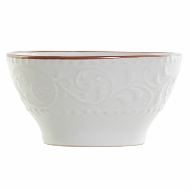 Schale DKD Home Decor Weiß Steingut (14.7 x 14.7 x 7.7 cm)