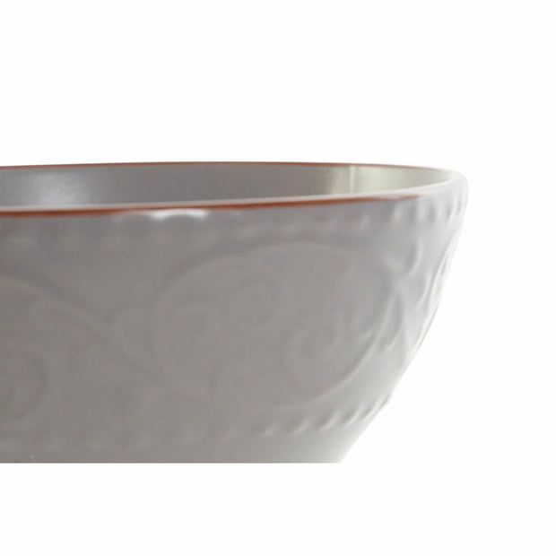 Schale DKD Home Decor Grau Steingut (14.7 x 14.7 x 7.7 cm)